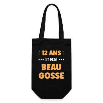 Handsome 12 year old - Gift Bag for Bottles - black - Front