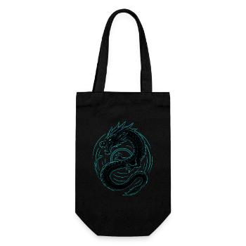 Dragon néon - Sac à bouteille - noir - Devant
