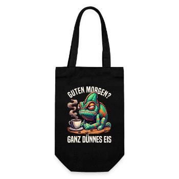 Bonjour, humour caméléon de glace très mince - Sac à bouteille - noir - Devant