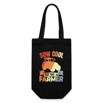 My heart beats for school buses - Gift Bag for Bottles - black - Front