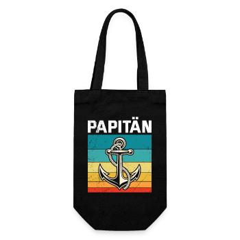 Future Father PAPITAN Retro Funny - Gift Bag for Bottles - black - Front