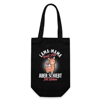Bientôt maman LLAMA MAMAN NE CRACHE PAS REGARDS - Sac à bouteille - noir - Devant