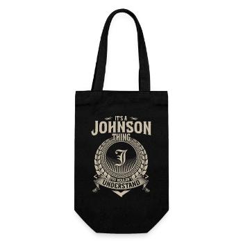 Johnson Thing Wappen T-Shirt - Geschenkbeutel für Flaschen - Schwarz - Vorne