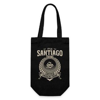 Santiago Crest T-Shirt - Geschenkbeutel für Flaschen - Schwarz - Vorne