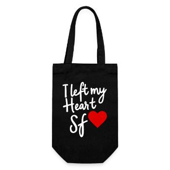 J’ai quitté mon cœur San Francisco Love - Sac à bouteille - noir - Devant