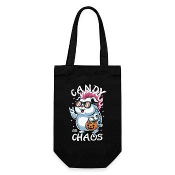 Chaotique Punk Cochon d’Inde Hamster d’Halloween - Sac à bouteille - noir - Devant