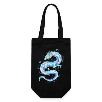 Ätherischer Wasserdrache - Geschenkbeutel für Flaschen - Schwarz - Vorne