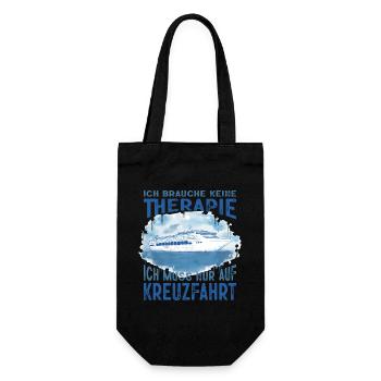 Lustige Kreuzfahrt Sprüche Outfits Urlaub - Geschenkbeutel für Flaschen - Schwarz - Vorne