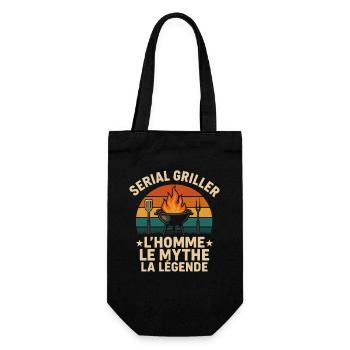 Serial Griller L’homme Le Mythe La Légende BBQ - Sac à bouteille - noir - Devant