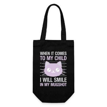 When It Comes To My Child I Will Smile In My - Gift Bag for Bottles - black - Front