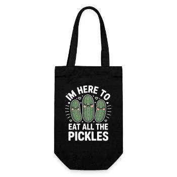 Gurken Im Here To Eat All The Pickles - Geschenkbeutel für Flaschen - Schwarz - Vorne