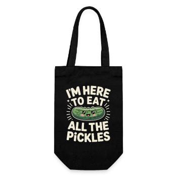 Gurken Im Here To Eat All The Pickles - Geschenkbeutel für Flaschen - Schwarz - Vorne