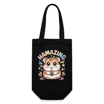 Hamazing Kawaii Hamster Seed Hearts - Gift Bag for Bottles - black - Front
