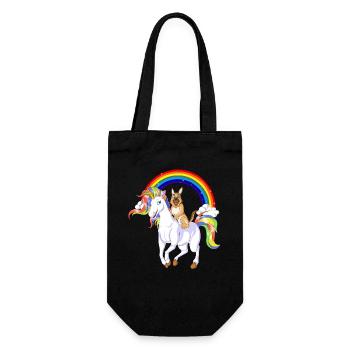 German Shepherd Unicorn - Gift Bag for Bottles - black - Front
