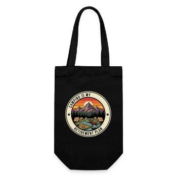 Retiree Camping Retirement Plan - Geschenkbeutel für Flaschen - Schwarz - Vorne