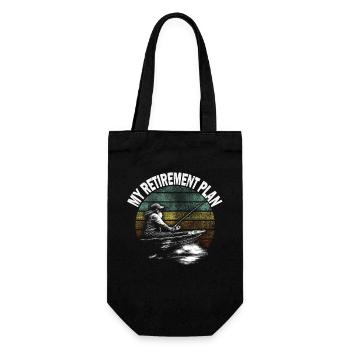 My Retirement Plan: Fishing in the Boat - Gift Bag for Bottles - black - Front