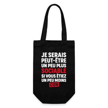 I might be more sociable if you were - Gift Bag for Bottles - black - Front