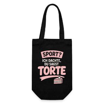 Sport? Je croyais que tu avais dit gâteau | Gâteau drôle - Sac à bouteille - noir - Devant