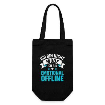 I'm Not Tired – Emotional Offline - Gift Bag for Bottles - black - Front