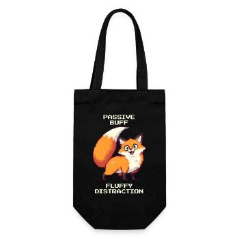 Flauschige Ablenkung | derpy Fuchs - Geschenkbeutel für Flaschen - Schwarz - Vorne