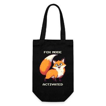 Fuchsmodus aktiviert | derpy Fuchs Humor - Geschenkbeutel für Flaschen - Schwarz - Vorne