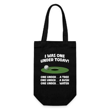 I was one under today! Golfer Golf Golfing - Gift Bag for Bottles - black - Front