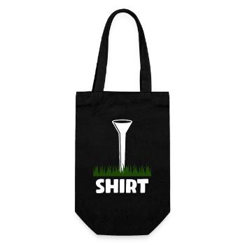 Golfer Golf Golfen - Geschenkbeutel für Flaschen - Schwarz - Vorne