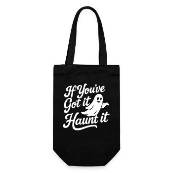 Gruselige Jahreszeit Lustiger Spruch Süßer Geist Halloween - Geschenkbeutel für Flaschen - Schwarz - Vorne