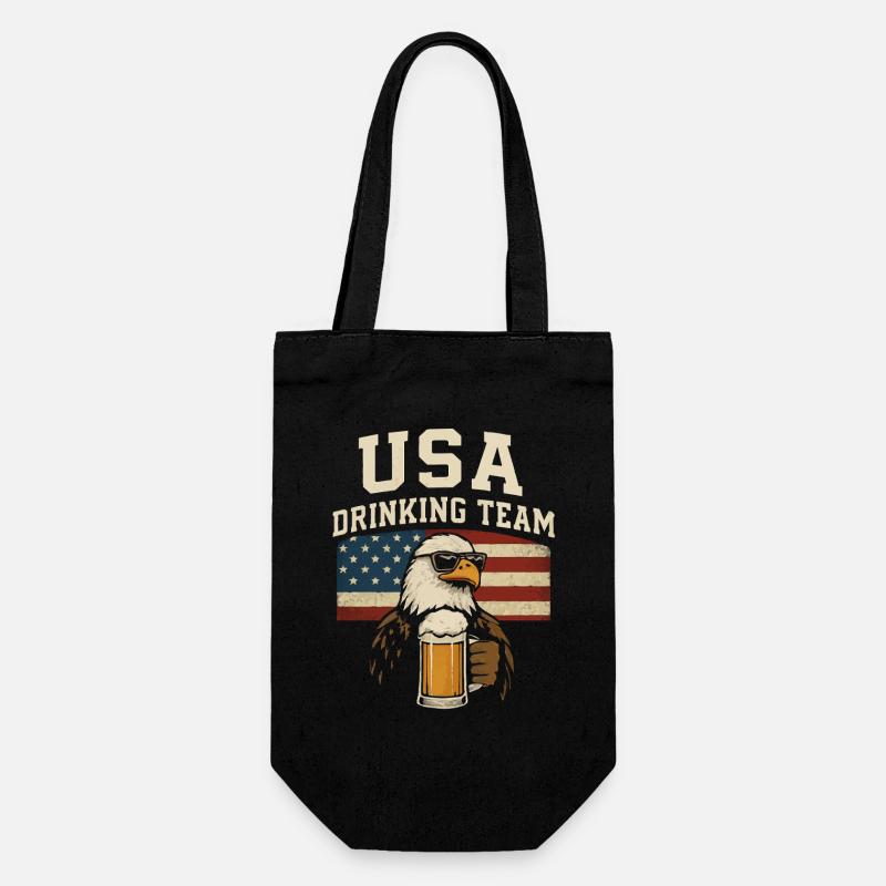 USA Drinker Team - Gift Bag for Bottles - black