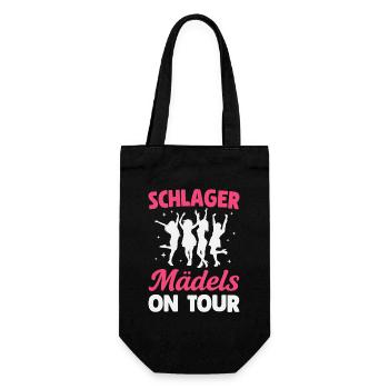Schlager Girls on Tour Schlager Party Girls' Night Out - Gift Bag for Bottles - black - Front