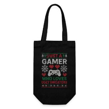 Ugly Christmas Gamer Weihnachten Zocker Gaming - Gift Bag for Bottles - black - Front