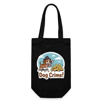 Chien Détective et Os - Sac à bouteille - noir - Devant