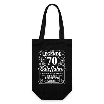 A Legend Noble 70 Years Birthday Gift - Gift Bag for Bottles - black - Front