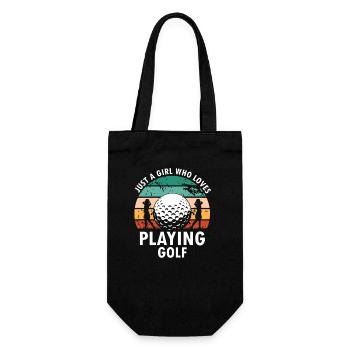 Femme fière qui aime jouer au golf - Sac à bouteille - noir - Devant
