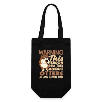 Cadeau d’amoureux de la loutre de mer - Sac à bouteille - noir - Devant