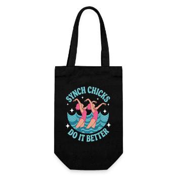 Synchronschwimmen Kunstschwimmen Wassersport - Geschenkbeutel für Flaschen - Schwarz - Vorne