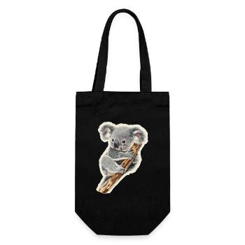 Koala - Geschenkbeutel für Flaschen - Schwarz - Vorne