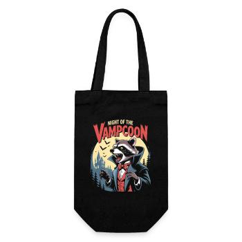 Vampcoon Nachtball Waschbär - Geschenkbeutel für Flaschen - Schwarz - Vorne