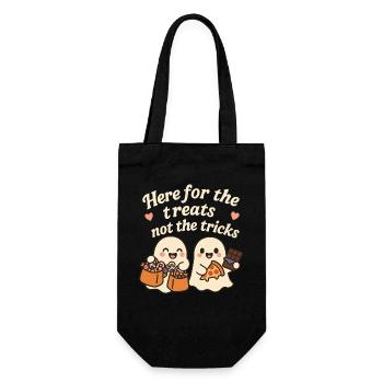 Ici pour les friandises, pas pour les tours Halloween - Sac à bouteille - noir - Devant
