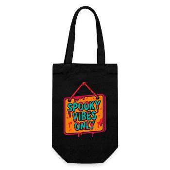 Spooky Vibes Only Halloween Costume Party - Gift Bag for Bottles - black - Front