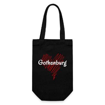 I love Gothenburg, souvenir Gothenburg - Gift Bag for Bottles - black - Front