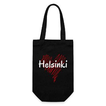 I Love Helsinki, Helsinki Finland - Gift Bag for Bottles - black - Front