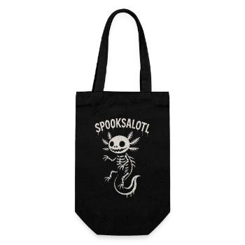 Spooksalotl Skelett Axolotl Halloween - Geschenkbeutel für Flaschen - Schwarz - Vorne