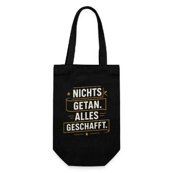 Rien n’a été fait – tout a été fait en disant que la chemise est drôle - Sac à bouteille - noir - Devant