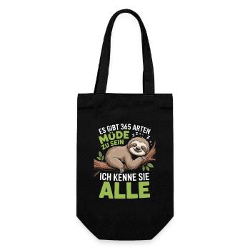 There are 365 ways to be tired I know them all - Gift Bag for Bottles - black - Front