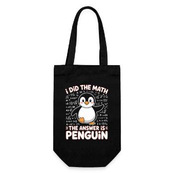 J’ai fait le calcul, la réponse est pingouin - Sac à bouteille - noir - Devant