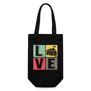 CheeseLove Pop Art Square - Gift Bag for Bottles - black - Front