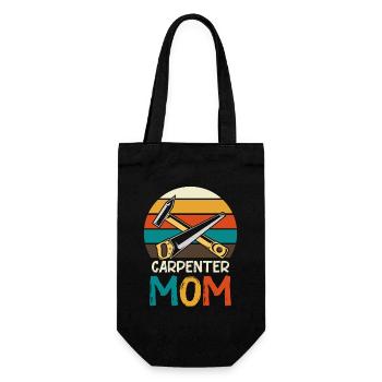 Carpenter Mother Retro Tool - Gift Bag for Bottles - black - Front