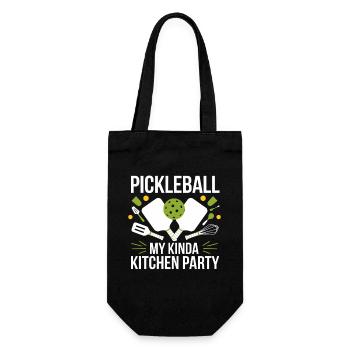 Pickleball My Kinda Kitchen Party - Gift Bag for Bottles - black - Front