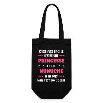 Princesse et Nunuche : Gérer Avec Fierté - Sac à bouteille - noir - Devant